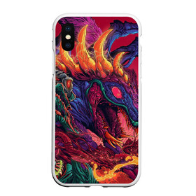 Чехол для iPhone XS Max матовый с принтом HyperBEAST в Белгороде, Силикон | Область печати: задняя сторона чехла, без боковых панелей |  warning |  ко |  оружие | автомат