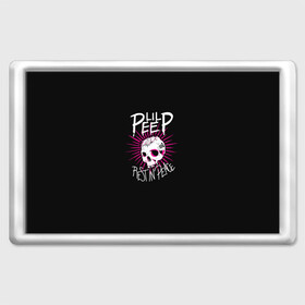 Магнит 45*70 с принтом Lil Peep. Rest In Peace в Белгороде, Пластик | Размер: 78*52 мм; Размер печати: 70*45 | Тематика изображения на принте: лил пип | рэп
