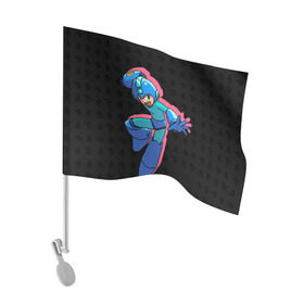 Флаг для автомобиля с принтом Mega Man (pixel art) Black в Белгороде, 100% полиэстер | Размер: 30*21 см | 8 bit | 8bit | art | dendy | famicom | game | games | japan | japanese | man | mega | mega man | megaman | nes | pixel | pixel art | pixelart | retro | video games | videogames