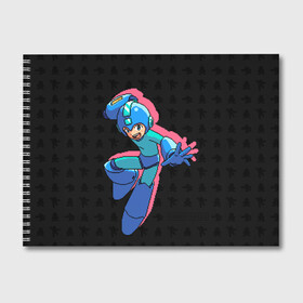Альбом для рисования с принтом Mega Man (pixel art) Black в Белгороде, 100% бумага
 | матовая бумага, плотность 200 мг. | 8 bit | 8bit | art | dendy | famicom | game | games | japan | japanese | man | mega | mega man | megaman | nes | pixel | pixel art | pixelart | retro | video games | videogames