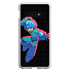 Чехол для Samsung S10E с принтом Mega Man (pixel art) Black в Белгороде, Силикон | Область печати: задняя сторона чехла, без боковых панелей | 8 bit | 8bit | art | dendy | famicom | game | games | japan | japanese | man | mega | mega man | megaman | nes | pixel | pixel art | pixelart | retro | video games | videogames