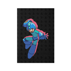 Обложка для паспорта матовая кожа с принтом Mega Man (pixel art) Black в Белгороде, натуральная матовая кожа | размер 19,3 х 13,7 см; прозрачные пластиковые крепления | 8 bit | 8bit | art | dendy | famicom | game | games | japan | japanese | man | mega | mega man | megaman | nes | pixel | pixel art | pixelart | retro | video games | videogames