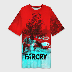 Платье-футболка 3D с принтом FARCRY в Белгороде,  |  | far cry | far cry 5 | far cry new dawn | far cry primal | farcry | fc 5 | fc5 | game | new dawn | primal | игры | постапокалипсис | фар край | фар край 5