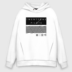 Мужское худи Oversize хлопок с принтом Twenty one pilots в Белгороде, френч-терри — 70% хлопок, 30% полиэстер. Мягкий теплый начес внутри —100% хлопок | боковые карманы, эластичные манжеты и нижняя кромка, капюшон на магнитной кнопке | 21 pilots | josh dun | music | rock | twenty one pilots | tyler joseph | джош дан | музыка | рок | тайлер джозеф