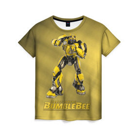 Женская футболка 3D с принтом Bumblebee -3- в Белгороде, 100% полиэфир ( синтетическое хлопкоподобное полотно) | прямой крой, круглый вырез горловины, длина до линии бедер | kefer | volkswagen | автобот | бамблби | трансформатор | трансформаторы | шершень | шмель