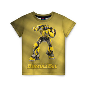 Детская футболка 3D с принтом Bumblebee -3- в Белгороде, 100% гипоаллергенный полиэфир | прямой крой, круглый вырез горловины, длина до линии бедер, чуть спущенное плечо, ткань немного тянется | kefer | volkswagen | автобот | бамблби | трансформатор | трансформаторы | шершень | шмель