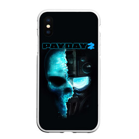 Чехол для iPhone XS Max матовый с принтом Payday 2 в Белгороде, Силикон | Область печати: задняя сторона чехла, без боковых панелей | 2 | payday | беглец | бот | ограбления | пейдей | призрак | симулятор | техник | штурмовик | шутер