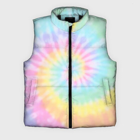 Мужской жилет утепленный 3D с принтом Pastel Tie Dye в Белгороде,  |  | tie dye | абстракция | краска | хиппи