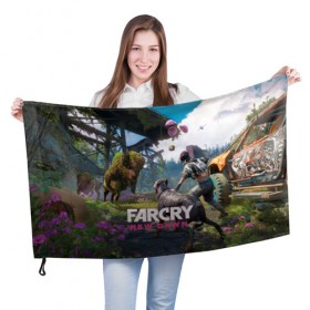 Флаг 3D с принтом FARCRY:NEW DAWN в Белгороде, 100% полиэстер | плотность ткани — 95 г/м2, размер — 67 х 109 см. Принт наносится с одной стороны | far cry | far cry 5 | far cry new dawn | far cry primal | farcry | fc 5 | fc5 | game | new dawn | primal | игры | постапокалипсис | фар край | фар край 5