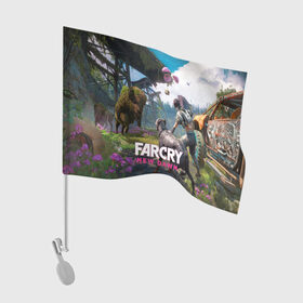 Флаг для автомобиля с принтом FARCRY:NEW DAWN в Белгороде, 100% полиэстер | Размер: 30*21 см | far cry | far cry 5 | far cry new dawn | far cry primal | farcry | fc 5 | fc5 | game | new dawn | primal | игры | постапокалипсис | фар край | фар край 5