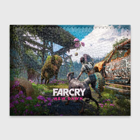 Обложка для студенческого билета с принтом FARCRY:NEW DAWN в Белгороде, натуральная кожа | Размер: 11*8 см; Печать на всей внешней стороне | far cry | far cry 5 | far cry new dawn | far cry primal | farcry | fc 5 | fc5 | game | new dawn | primal | игры | постапокалипсис | фар край | фар край 5