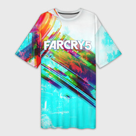 Платье-футболка 3D с принтом FARCRY EXCLUSIVE в Белгороде,  |  | far cry | far cry 5 | far cry new dawn | far cry primal | farcry | fc 5 | fc5 | game | new dawn | primal | игры | постапокалипсис | фар край | фар край 5