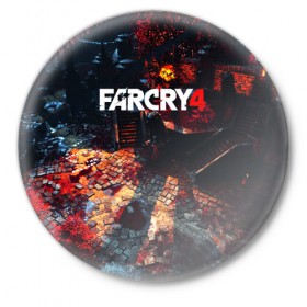 Значок с принтом FARCRY4 в Белгороде,  металл | круглая форма, металлическая застежка в виде булавки | Тематика изображения на принте: 