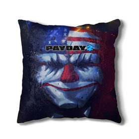 Подушка 3D с принтом Payday 2 в Белгороде, наволочка – 100% полиэстер, наполнитель – холлофайбер (легкий наполнитель, не вызывает аллергию). | состоит из подушки и наволочки. Наволочка на молнии, легко снимается для стирки | 2 | payday | беглец | бот | ограбления | пейдей | призрак | симулятор | техник | штурмовик | шутер