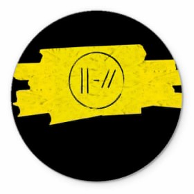 Коврик круглый с принтом TWENTY ONE PILOTS - Trench в Белгороде, резина и полиэстер | круглая форма, изображение наносится на всю лицевую часть | band | best | blurry | face | indie | logo | music | one | pilots | pop | regional | rock | symbol | top | trench | twenty | vessel | группа | инди | лого | логотип | музыка | пилоты | поп | рок | символ | топ | тренч