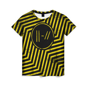 Женская футболка 3D с принтом Twenty One Pilots - Trench в Белгороде, 100% полиэфир ( синтетическое хлопкоподобное полотно) | прямой крой, круглый вырез горловины, длина до линии бедер | band | best | blurry | face | indie | logo | music | one | pilots | pop | regional | rock | symbol | top | trench | twenty | vessel | группа | инди | лого | логотип | музыка | пилоты | поп | рок | символ | топ | тренч