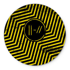 Коврик для мышки круглый с принтом Twenty One Pilots - Trench в Белгороде, резина и полиэстер | круглая форма, изображение наносится на всю лицевую часть | band | best | blurry | face | indie | logo | music | one | pilots | pop | regional | rock | symbol | top | trench | twenty | vessel | группа | инди | лого | логотип | музыка | пилоты | поп | рок | символ | топ | тренч