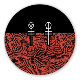 Коврик круглый с принтом Twenty One Pilots - Blurryface в Белгороде, резина и полиэстер | круглая форма, изображение наносится на всю лицевую часть | band | best | blurry | face | indie | logo | music | one | pilots | pop | regional | rock | symbol | top | trench | twenty | vessel | группа | инди | лого | логотип | музыка | пилоты | поп | рок | символ | топ | тренч