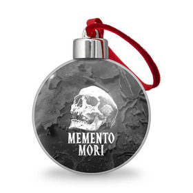 Ёлочный шар с принтом Memento mori в Белгороде, Пластик | Диаметр: 77 мм | black | death | life | memento mori | skeleton | skull | жизнь | скелет | череп | черный