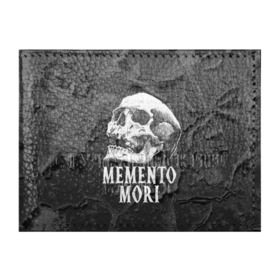Обложка для студенческого билета с принтом Memento mori в Белгороде, натуральная кожа | Размер: 11*8 см; Печать на всей внешней стороне | Тематика изображения на принте: black | death | life | memento mori | skeleton | skull | жизнь | скелет | череп | черный