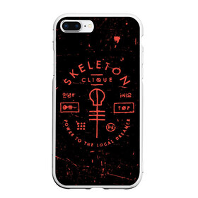 Чехол для iPhone 7Plus/8 Plus матовый с принтом TOP - Skeleton Clique в Белгороде, Силикон | Область печати: задняя сторона чехла, без боковых панелей | band | best | blurry | face | indie | logo | music | one | pilots | pop | regional | rock | symbol | top | trench | twenty | vessel | группа | инди | лого | логотип | музыка | пилоты | поп | рок | символ | топ | тренч