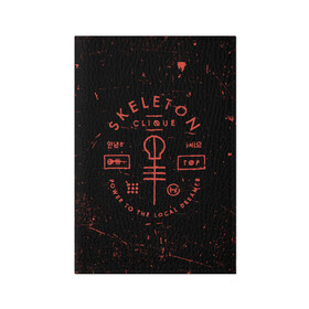 Обложка для паспорта матовая кожа с принтом TOP - Skeleton Clique в Белгороде, натуральная матовая кожа | размер 19,3 х 13,7 см; прозрачные пластиковые крепления | band | best | blurry | face | indie | logo | music | one | pilots | pop | regional | rock | symbol | top | trench | twenty | vessel | группа | инди | лого | логотип | музыка | пилоты | поп | рок | символ | топ | тренч