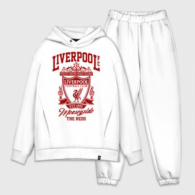 Мужской костюм хлопок OVERSIZE с принтом Ливерпуль в Белгороде,  |  | anfield | liverpool | liverpool fc | the reds | you ll never walk a | клубная | красные | ливерпуль | мерсисайдцы | фанатская | футбольная | футбольный клуб | футбольный клуб ливерпуль | энфилд