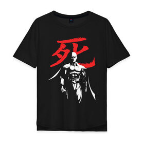 Мужская футболка хлопок Oversize с принтом Сайтама в Белгороде, 100% хлопок | свободный крой, круглый ворот, “спинка” длиннее передней части | ok hero | one | punchm anime | saitama | аниме | ванпанч