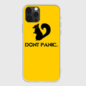 Чехол для iPhone 12 Pro с принтом Dont Panic. в Белгороде, силикон | область печати: задняя сторона чехла, без боковых панелей | dont panic | белка | енот | скунс