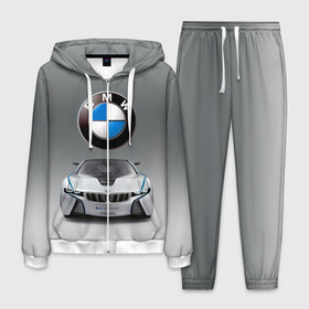 Мужской костюм 3D с принтом BMW Vision в Белгороде, 100% полиэстер | Манжеты и пояс оформлены тканевой резинкой, двухслойный капюшон со шнурком для регулировки, карманы спереди | bmw | car | germany | motorsport | sports car | автомобиль | автоспорт | бмв | германия | спорткар