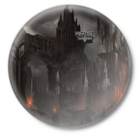 Значок с принтом The Witcher 3: Wild Hunt в Белгороде,  металл | круглая форма, металлическая застежка в виде булавки | wild hunt | арбалет | ведьмак 3 | геральт | дикая | магия | охота | сказка | сфера | фэнтези | цири