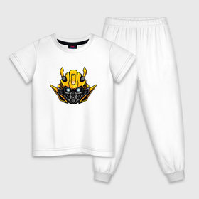Детская пижама хлопок с принтом Bumblebee в Белгороде, 100% хлопок |  брюки и футболка прямого кроя, без карманов, на брюках мягкая резинка на поясе и по низу штанин
 | Тематика изображения на принте: бамблби | робот | трансформеры
