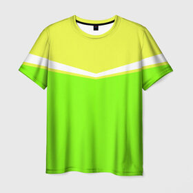 Мужская футболка 3D с принтом Угол зеленый в Белгороде, 100% полиэфир | прямой крой, круглый вырез горловины, длина до линии бедер | кислотные костюмы | кислотные цвета | неон | флуоресцентные принты