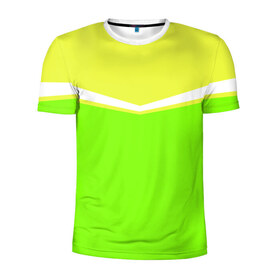 Мужская футболка 3D спортивная с принтом Угол зеленый в Белгороде, 100% полиэстер с улучшенными характеристиками | приталенный силуэт, круглая горловина, широкие плечи, сужается к линии бедра | кислотные костюмы | кислотные цвета | неон | флуоресцентные принты