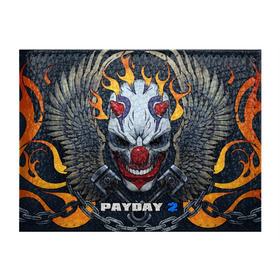 Обложка для студенческого билета с принтом Payday 2 в Белгороде, натуральная кожа | Размер: 11*8 см; Печать на всей внешней стороне | chains day | game | gun | mask | payday | payday 2 | payday2 | грабители | зло | игра | клоун | маска | ограбление | оружие | пистолет