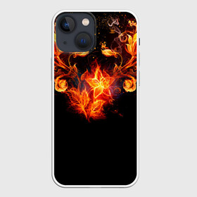 Чехол для iPhone 13 mini с принтом Огненные цветы в темноте в Белгороде,  |  | Тематика изображения на принте: abstraction | fire | flower | sparks | абстракция | броня | в огне | геометрия | золотой | искры | модная | ночь | огонь | пламя | прикольная | стильная | тату | темнота | цветок | цветы | черная
