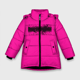 Зимняя куртка для девочек 3D с принтом Гранж розовый в Белгороде, ткань верха — 100% полиэстер; подклад — 100% полиэстер, утеплитель — 100% полиэстер. | длина ниже бедра, удлиненная спинка, воротник стойка и отстегивающийся капюшон. Есть боковые карманы с листочкой на кнопках, утяжки по низу изделия и внутренний карман на молнии. 

Предусмотрены светоотражающий принт на спинке, радужный светоотражающий элемент на пуллере молнии и на резинке для утяжки. | Тематика изображения на принте: кислотные костюмы | кислотные цвета | неон | флуоресцентные принты