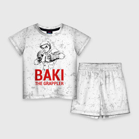 Детский костюм с шортами 3D с принтом Baki the Grappler в Белгороде,  |  | ahegao | anime | baki | fighter | grappler | manga | the | аниме | анимешники | анимешнику | ахегао | баки | боевые | боец | бойцы | доппо | драки | искусства | манга | мульт | мультик | сериал | хамма | юдзиро