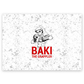 Поздравительная открытка с принтом Baki the Grappler / Боец Баки в Белгороде, 100% бумага | плотность бумаги 280 г/м2, матовая, на обратной стороне линовка и место для марки
 | ahegao | anime | baki | fighter | grappler | manga | the | аниме | анимешники | анимешнику | ахегао | баки | боевые | боец | бойцы | доппо | драки | искусства | манга | мульт | мультик | сериал | хамма | юдзиро
