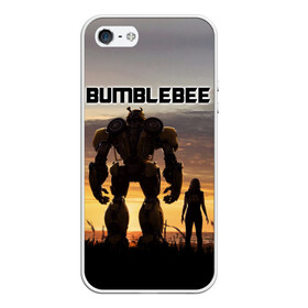 Чехол для iPhone 5/5S матовый с принтом BUMBLEBEE в Белгороде, Силикон | Область печати: задняя сторона чехла, без боковых панелей | Тематика изображения на принте: bumblebee | автобот | бамблби | герой | камаро | прайм | робот | трансформеры | фильм | шевроле