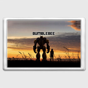 Магнит 45*70 с принтом BUMBLEBEE в Белгороде, Пластик | Размер: 78*52 мм; Размер печати: 70*45 | bumblebee | автобот | бамблби | герой | камаро | прайм | робот | трансформеры | фильм | шевроле