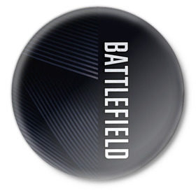 Значок с принтом BATTLEFIELD в Белгороде,  металл | круглая форма, металлическая застежка в виде булавки | Тематика изображения на принте: 