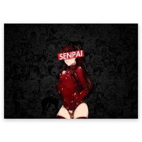 Поздравительная открытка с принтом Anime (Senpai 1) в Белгороде, 100% бумага | плотность бумаги 280 г/м2, матовая, на обратной стороне линовка и место для марки
 | ahegao | anime | manga | sempai | senpai | аниме | ахегао | манга | семпай | сенпай
