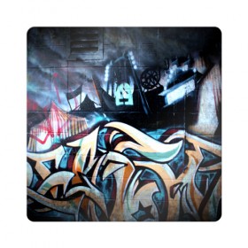Магнит виниловый Квадрат с принтом GRAFFITY в Белгороде, полимерный материал с магнитным слоем | размер 9*9 см, закругленные углы | graffity | paint | street art | urban | город | граффити | искусство | кирпичи | краски | рисунки | стена | улицы | уличное искусство
