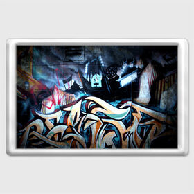 Магнит 45*70 с принтом GRAFFITY в Белгороде, Пластик | Размер: 78*52 мм; Размер печати: 70*45 | graffity | paint | street art | urban | город | граффити | искусство | кирпичи | краски | рисунки | стена | улицы | уличное искусство
