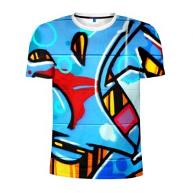 Мужская футболка 3D спортивная с принтом Уличный стиль! в Белгороде, 100% полиэстер с улучшенными характеристиками | приталенный силуэт, круглая горловина, широкие плечи, сужается к линии бедра | 