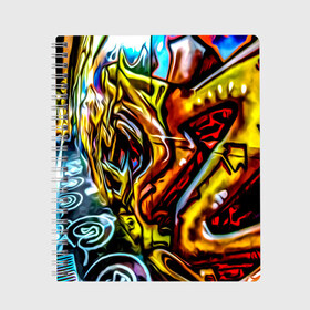 Тетрадь с принтом Твой уличный стиль! в Белгороде, 100% бумага | 48 листов, плотность листов — 60 г/м2, плотность картонной обложки — 250 г/м2. Листы скреплены сбоку удобной пружинной спиралью. Уголки страниц и обложки скругленные. Цвет линий — светло-серый
 | graffity | paint | street art | urban | город | граффити | искусство | кирпичи | краски | рисунки | стена | улицы | уличное искусство