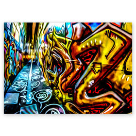 Поздравительная открытка с принтом Твой уличный стиль! в Белгороде, 100% бумага | плотность бумаги 280 г/м2, матовая, на обратной стороне линовка и место для марки
 | Тематика изображения на принте: graffity | paint | street art | urban | город | граффити | искусство | кирпичи | краски | рисунки | стена | улицы | уличное искусство