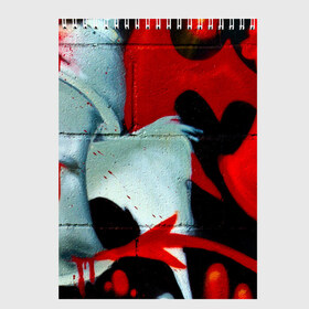 Скетчбук с принтом GRAFFITY ONE в Белгороде, 100% бумага
 | 48 листов, плотность листов — 100 г/м2, плотность картонной обложки — 250 г/м2. Листы скреплены сверху удобной пружинной спиралью | graffity | paint | street art | urban | город | граффити | искусство | кирпичи | краски | рисунки | стена | улицы | уличное искусство