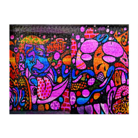 Обложка для студенческого билета с принтом Неоновое граффити в Белгороде, натуральная кожа | Размер: 11*8 см; Печать на всей внешней стороне | Тематика изображения на принте: grafity | paint | street art | urban | город | граффити | искусство | кирпичи | краски | рисунки | стена | улицы | уличное искусство